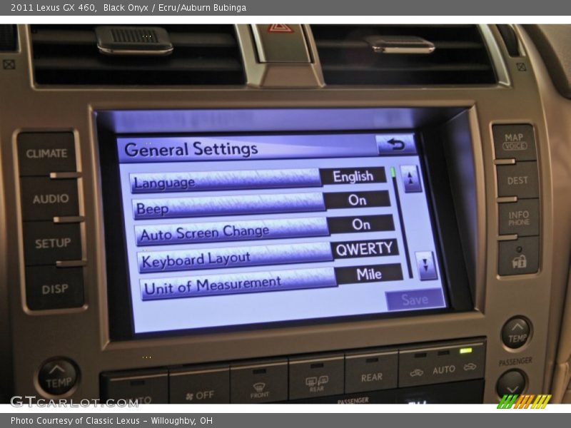 Black Onyx / Ecru/Auburn Bubinga 2011 Lexus GX 460