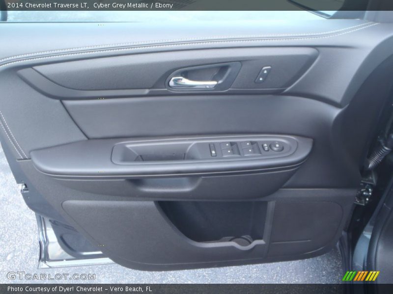 Cyber Grey Metallic / Ebony 2014 Chevrolet Traverse LT