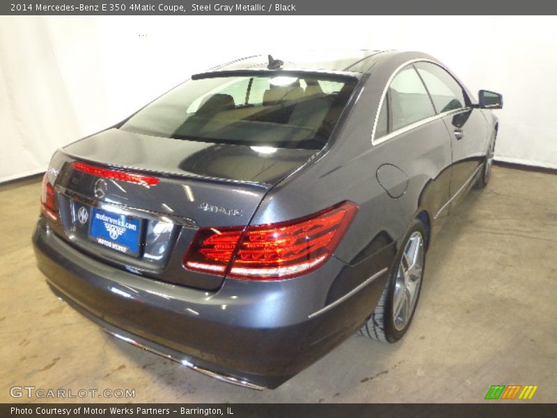 Steel Gray Metallic / Black 2014 Mercedes-Benz E 350 4Matic Coupe