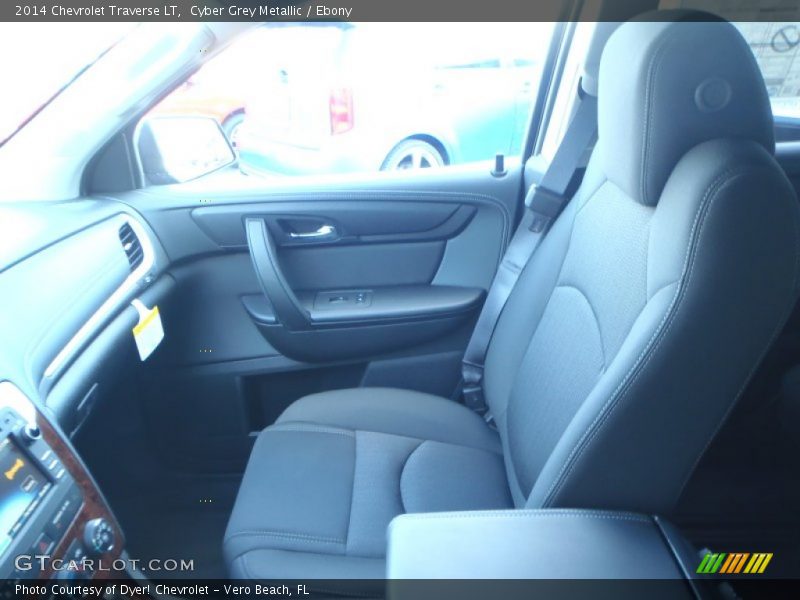 Cyber Grey Metallic / Ebony 2014 Chevrolet Traverse LT