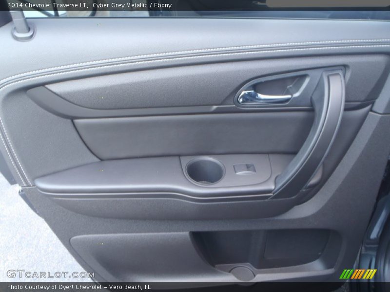 Cyber Grey Metallic / Ebony 2014 Chevrolet Traverse LT