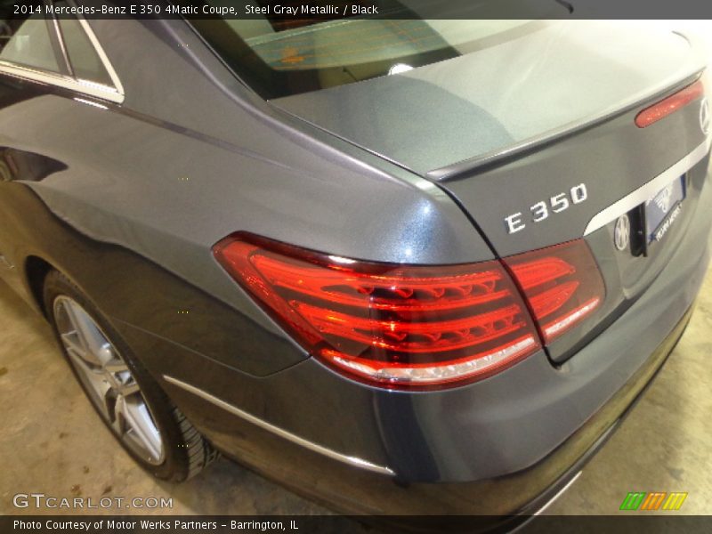 Steel Gray Metallic / Black 2014 Mercedes-Benz E 350 4Matic Coupe