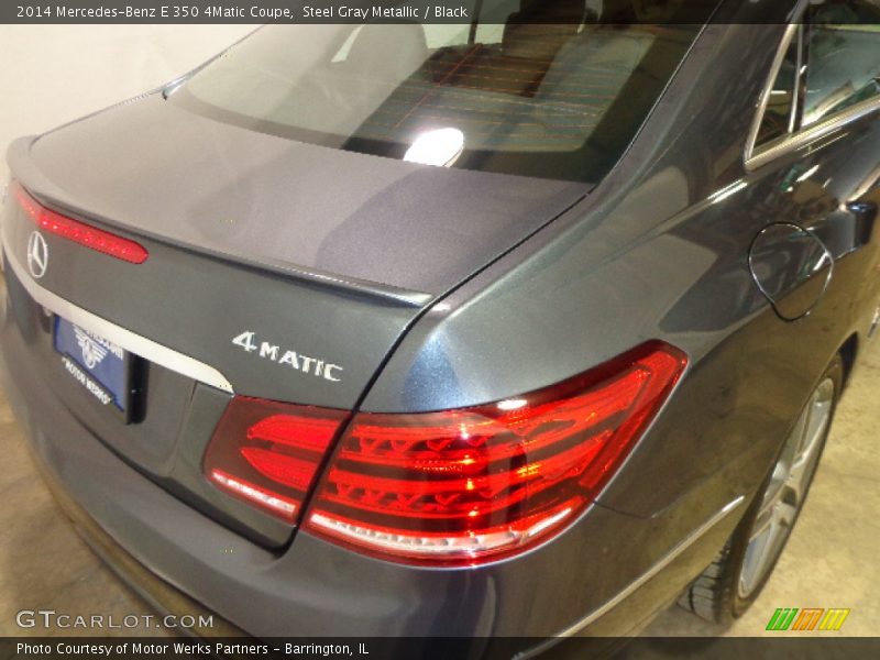 Steel Gray Metallic / Black 2014 Mercedes-Benz E 350 4Matic Coupe