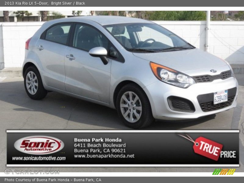 Bright Silver / Black 2013 Kia Rio LX 5-Door