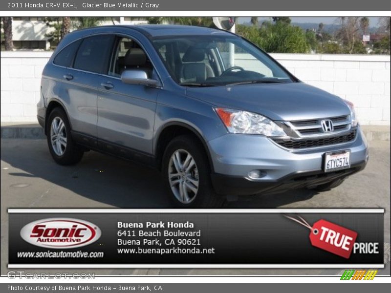 Glacier Blue Metallic / Gray 2011 Honda CR-V EX-L
