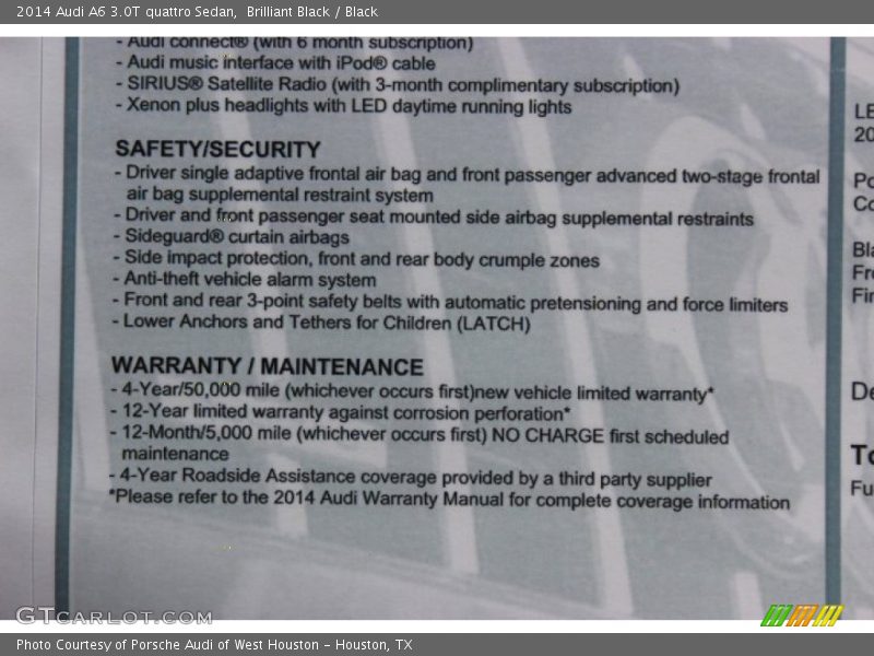 Brilliant Black / Black 2014 Audi A6 3.0T quattro Sedan