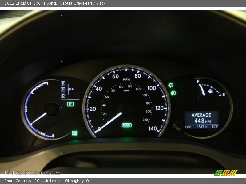 Nebula Gray Pearl / Black 2013 Lexus CT 200h Hybrid