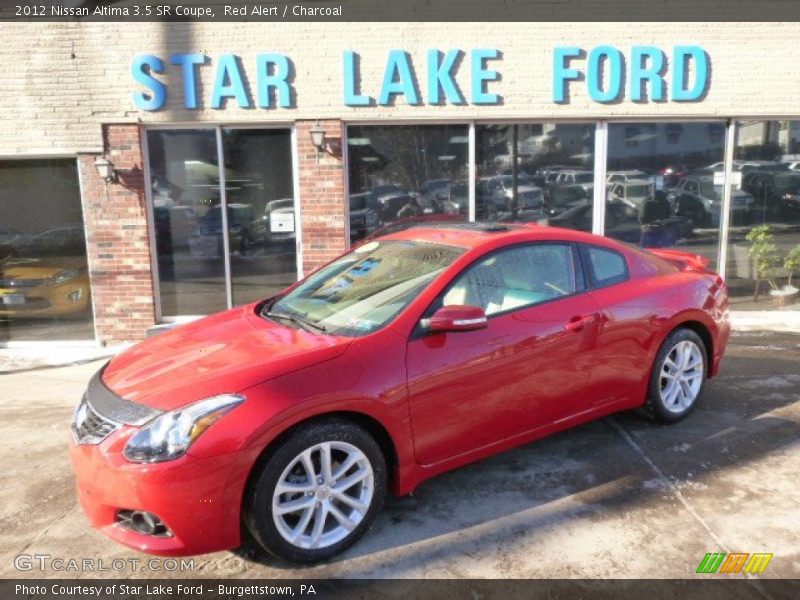 Red Alert / Charcoal 2012 Nissan Altima 3.5 SR Coupe