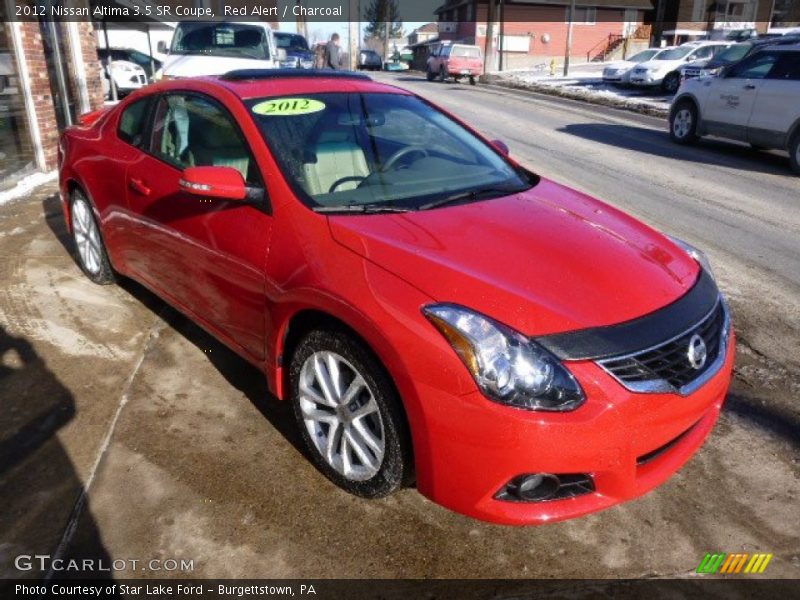 Red Alert / Charcoal 2012 Nissan Altima 3.5 SR Coupe
