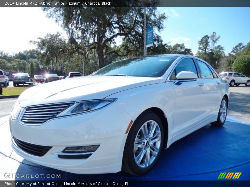White Platinum / Charcoal Black 2014 Lincoln MKZ Hybrid