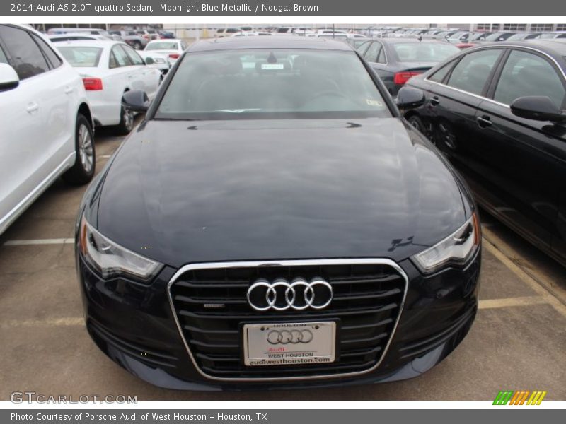 Moonlight Blue Metallic / Nougat Brown 2014 Audi A6 2.0T quattro Sedan