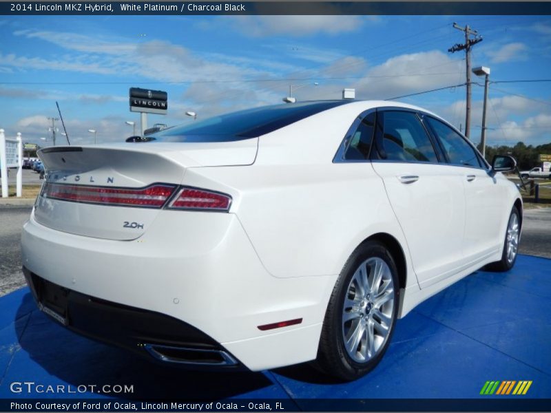 White Platinum / Charcoal Black 2014 Lincoln MKZ Hybrid