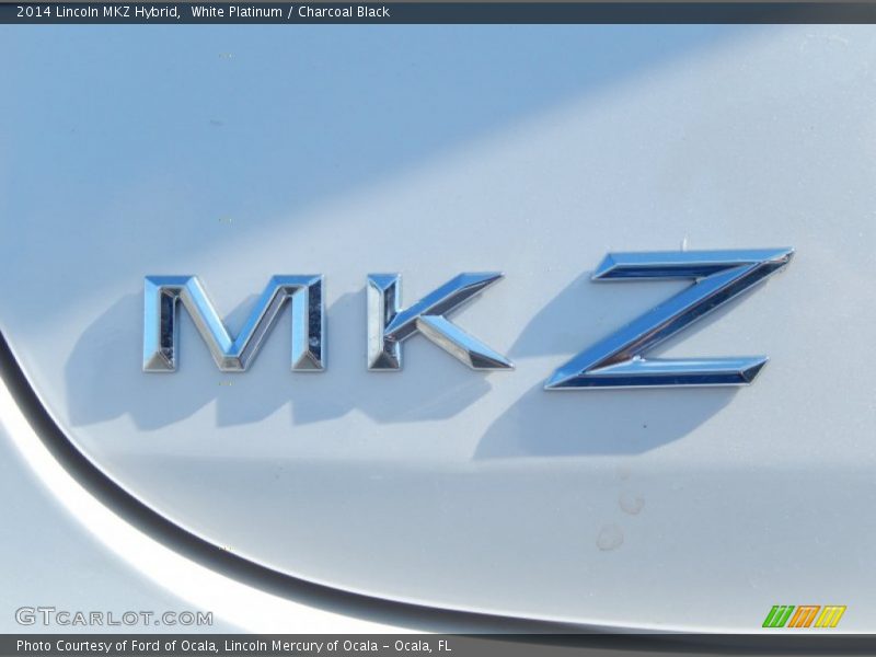 White Platinum / Charcoal Black 2014 Lincoln MKZ Hybrid