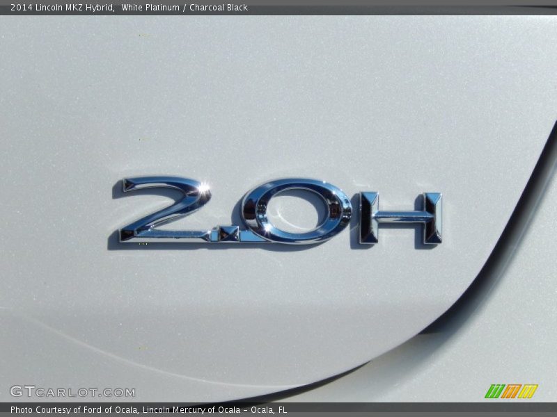 White Platinum / Charcoal Black 2014 Lincoln MKZ Hybrid