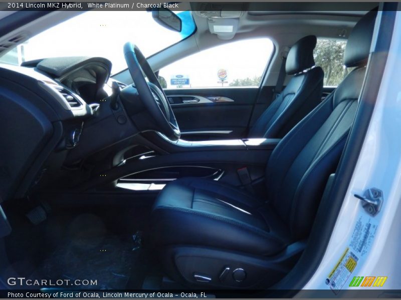 White Platinum / Charcoal Black 2014 Lincoln MKZ Hybrid