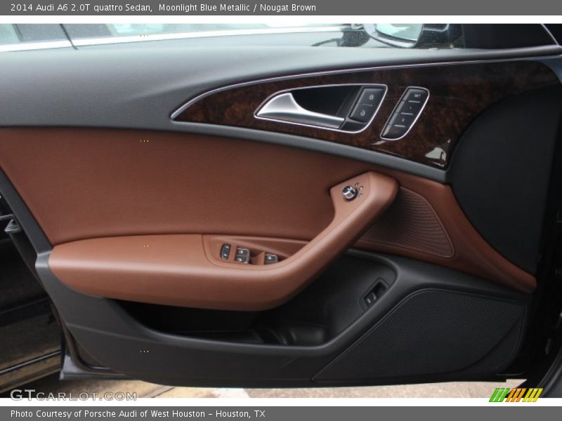 Moonlight Blue Metallic / Nougat Brown 2014 Audi A6 2.0T quattro Sedan