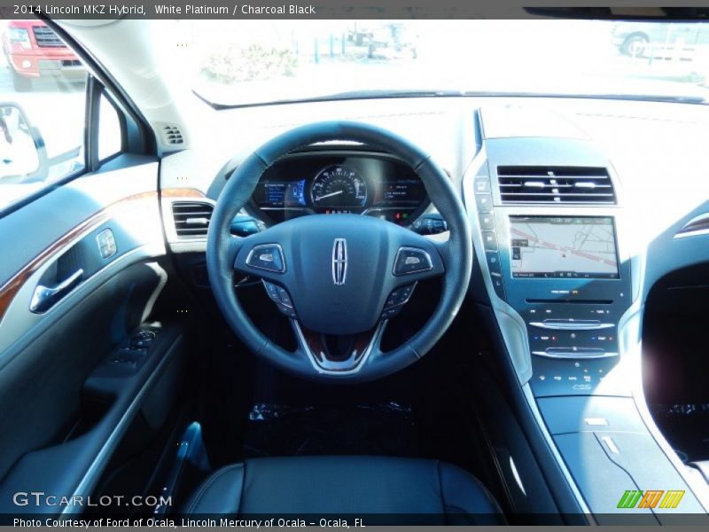 White Platinum / Charcoal Black 2014 Lincoln MKZ Hybrid