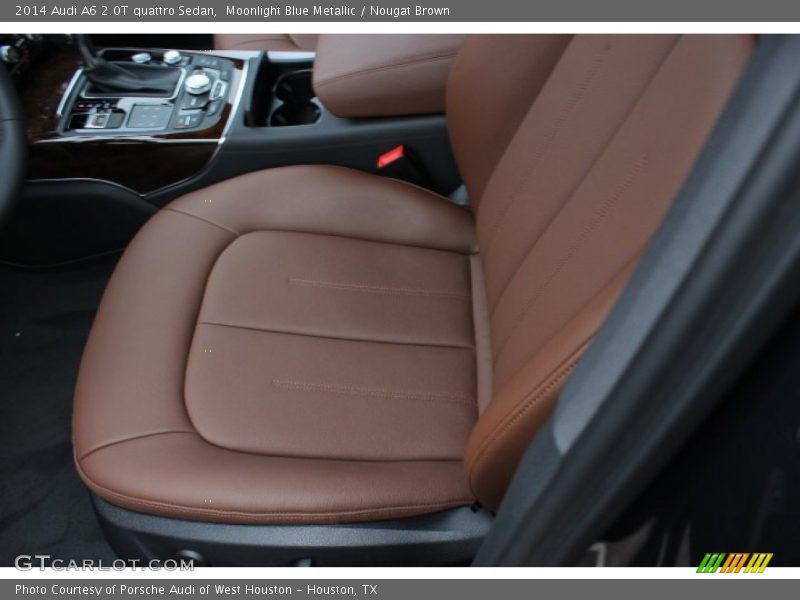 Moonlight Blue Metallic / Nougat Brown 2014 Audi A6 2.0T quattro Sedan