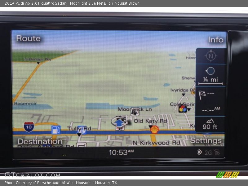 Moonlight Blue Metallic / Nougat Brown 2014 Audi A6 2.0T quattro Sedan
