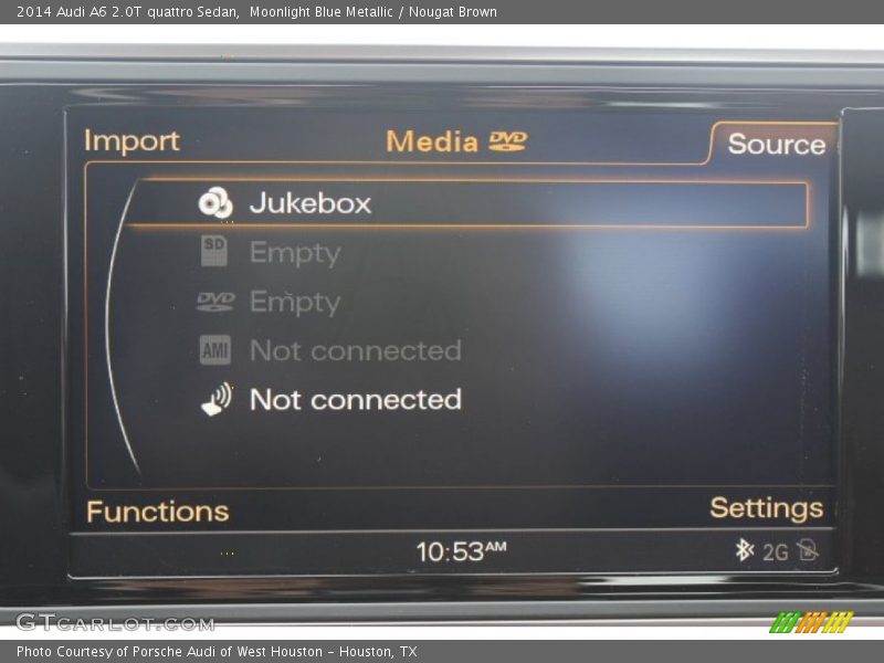 Moonlight Blue Metallic / Nougat Brown 2014 Audi A6 2.0T quattro Sedan