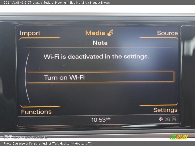 Moonlight Blue Metallic / Nougat Brown 2014 Audi A6 2.0T quattro Sedan