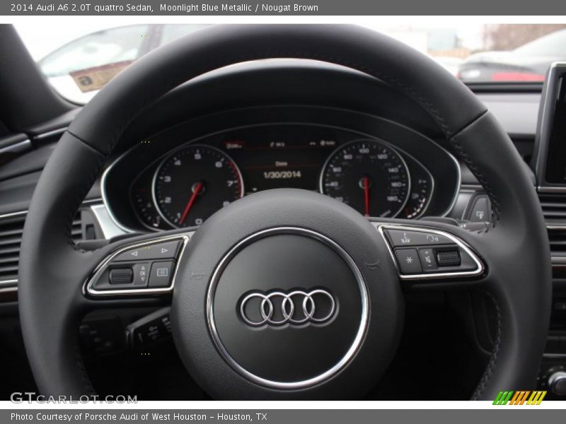Moonlight Blue Metallic / Nougat Brown 2014 Audi A6 2.0T quattro Sedan
