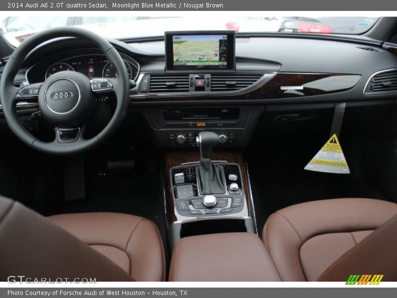 Moonlight Blue Metallic / Nougat Brown 2014 Audi A6 2.0T quattro Sedan
