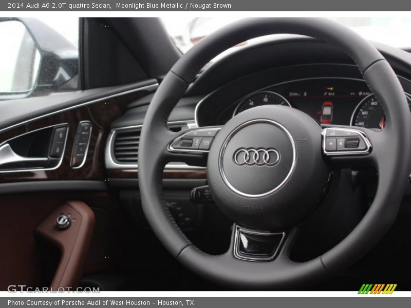 Moonlight Blue Metallic / Nougat Brown 2014 Audi A6 2.0T quattro Sedan