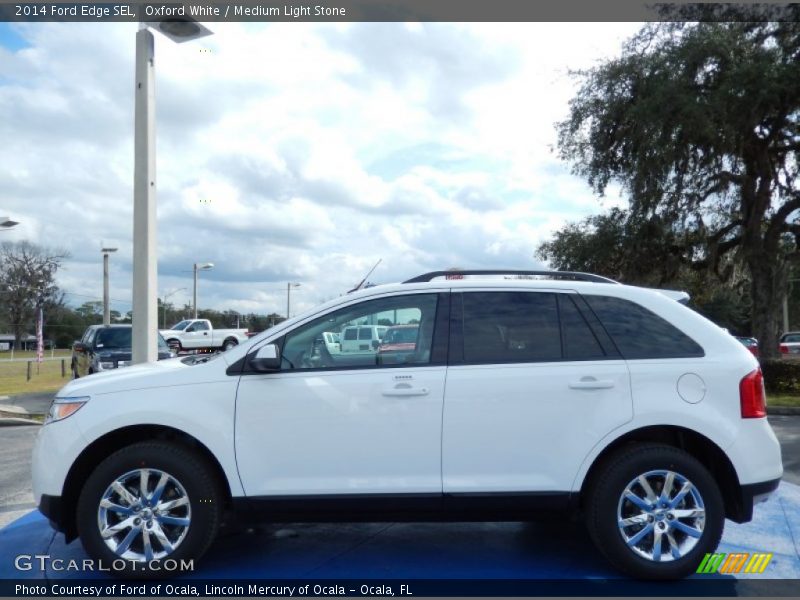 Oxford White / Medium Light Stone 2014 Ford Edge SEL