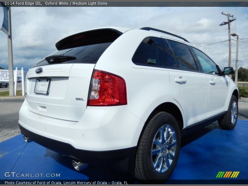Oxford White / Medium Light Stone 2014 Ford Edge SEL
