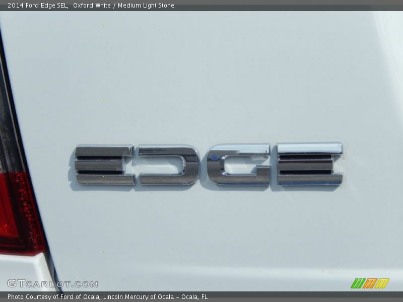 Oxford White / Medium Light Stone 2014 Ford Edge SEL