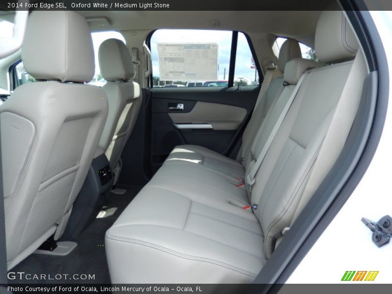 Oxford White / Medium Light Stone 2014 Ford Edge SEL