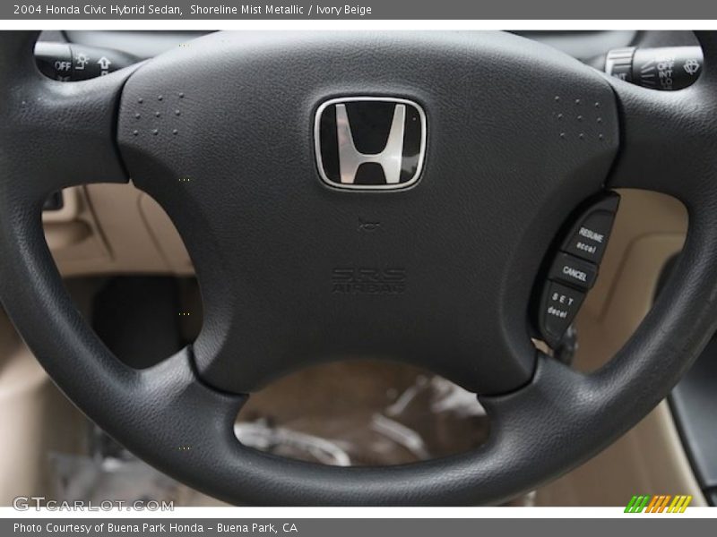 Shoreline Mist Metallic / Ivory Beige 2004 Honda Civic Hybrid Sedan