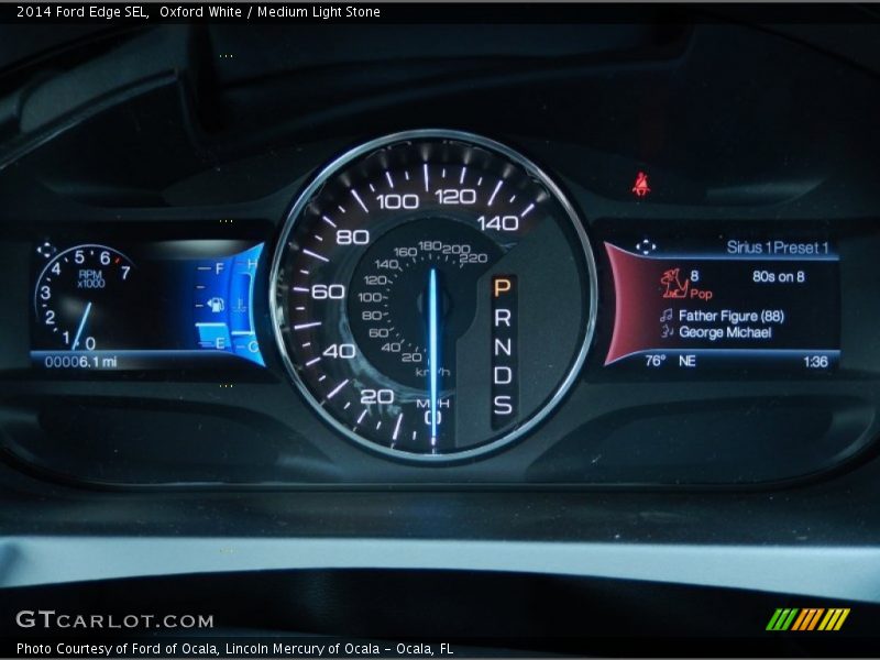 Oxford White / Medium Light Stone 2014 Ford Edge SEL