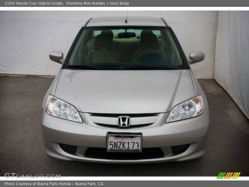 Shoreline Mist Metallic / Ivory Beige 2004 Honda Civic Hybrid Sedan