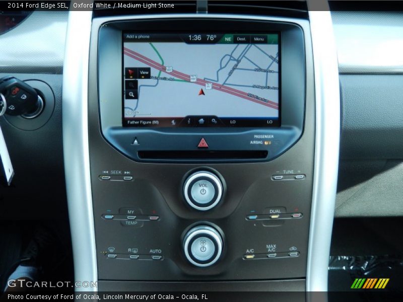 Oxford White / Medium Light Stone 2014 Ford Edge SEL