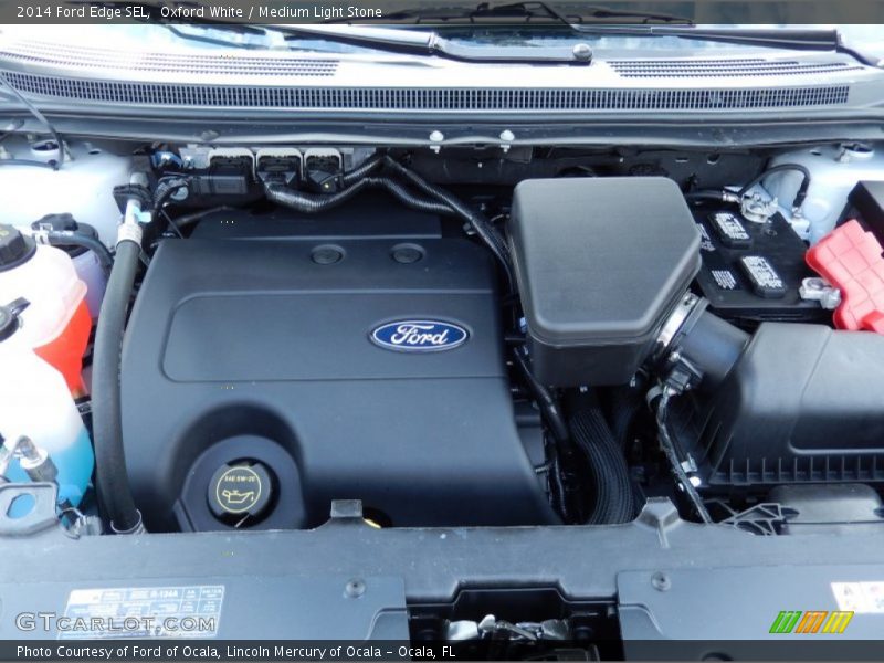 Oxford White / Medium Light Stone 2014 Ford Edge SEL