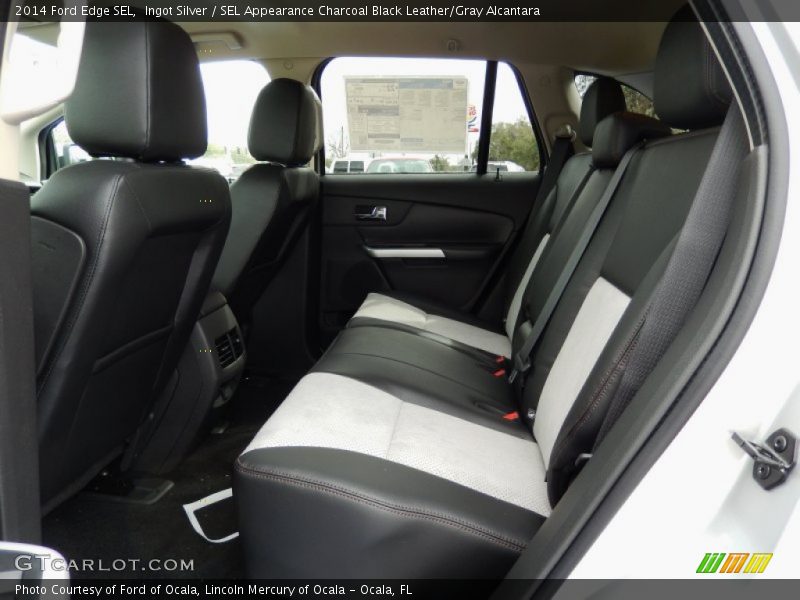 Ingot Silver / SEL Appearance Charcoal Black Leather/Gray Alcantara 2014 Ford Edge SEL