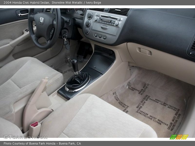 Shoreline Mist Metallic / Ivory Beige 2004 Honda Civic Hybrid Sedan