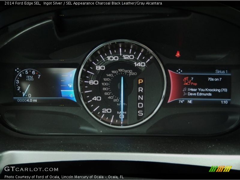 Ingot Silver / SEL Appearance Charcoal Black Leather/Gray Alcantara 2014 Ford Edge SEL