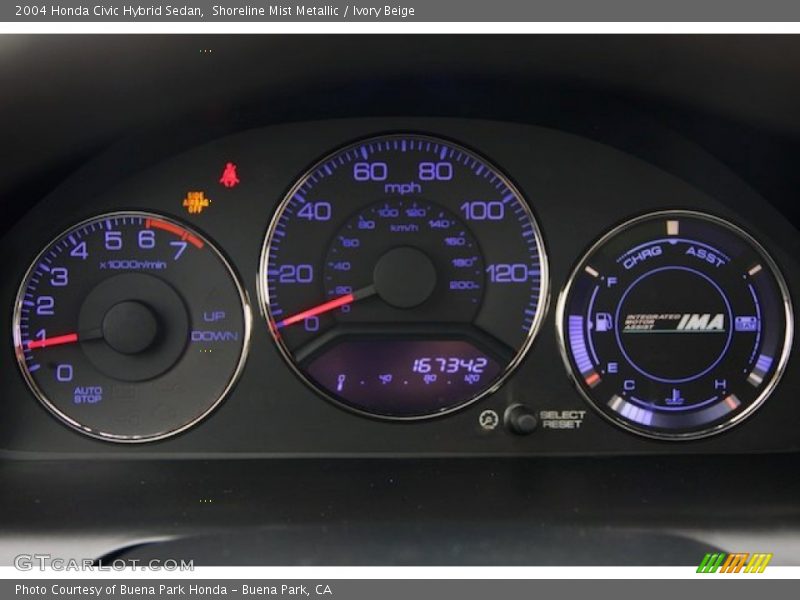  2004 Civic Hybrid Sedan Hybrid Sedan Gauges