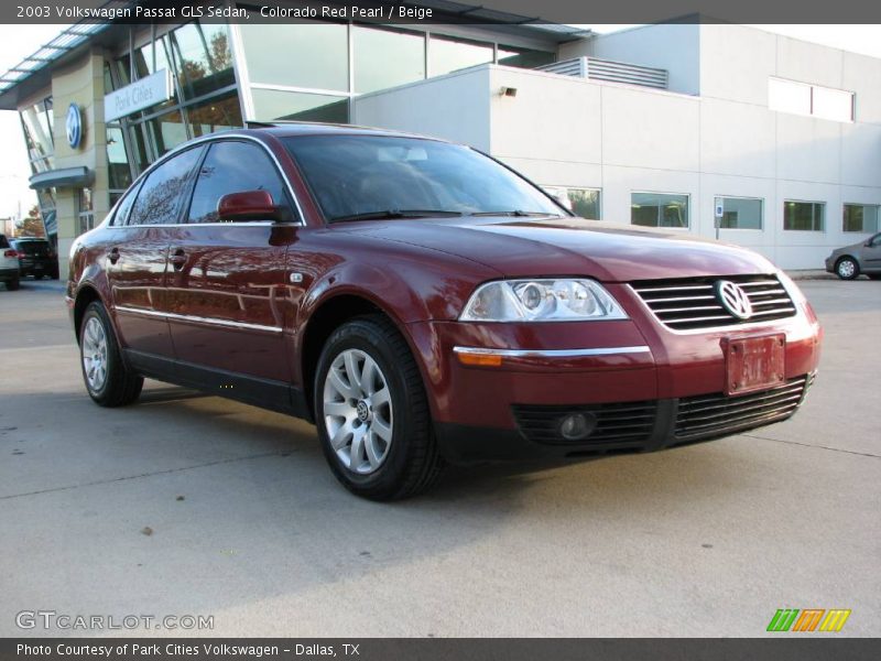 Colorado Red Pearl / Beige 2003 Volkswagen Passat GLS Sedan