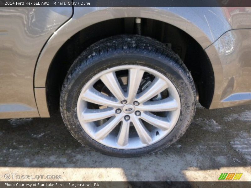 Mineral Gray / Dune 2014 Ford Flex SEL AWD