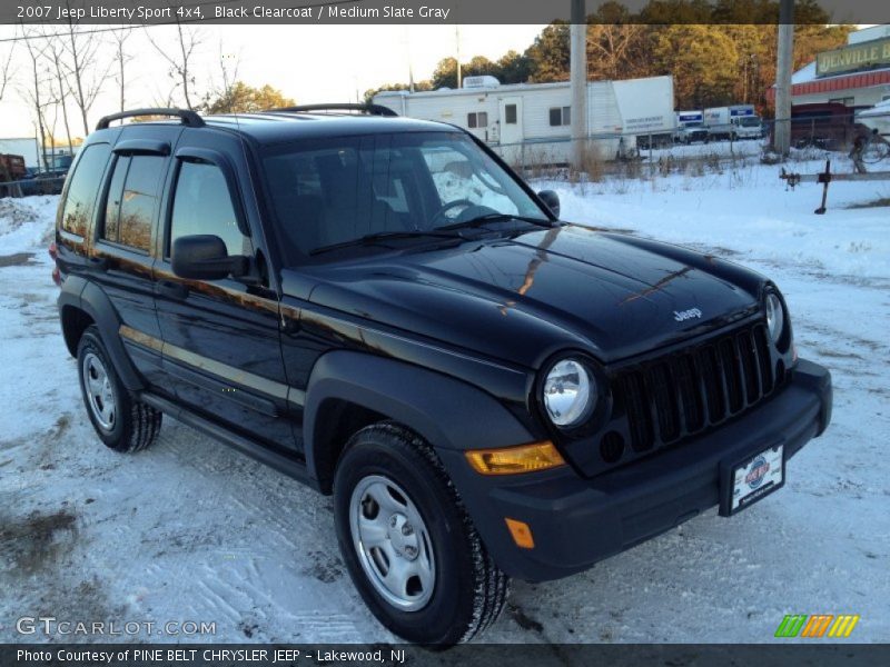 Black Clearcoat / Medium Slate Gray 2007 Jeep Liberty Sport 4x4