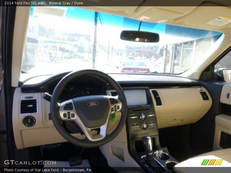 Mineral Gray / Dune 2014 Ford Flex SEL AWD