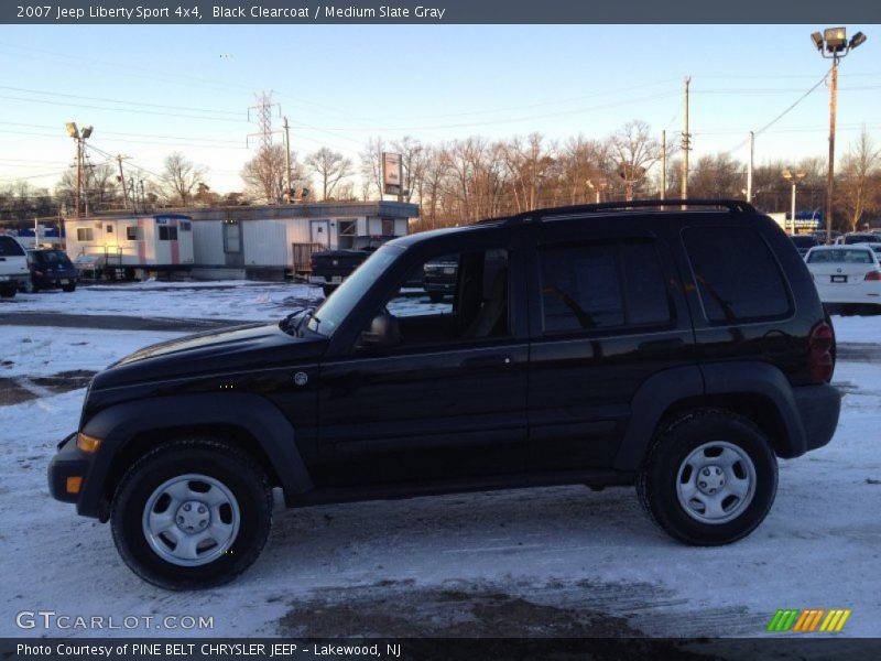 Black Clearcoat / Medium Slate Gray 2007 Jeep Liberty Sport 4x4