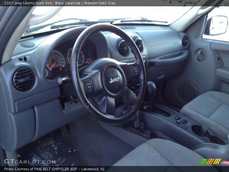 Black Clearcoat / Medium Slate Gray 2007 Jeep Liberty Sport 4x4