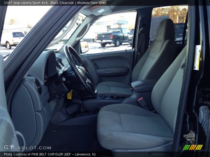 Black Clearcoat / Medium Slate Gray 2007 Jeep Liberty Sport 4x4