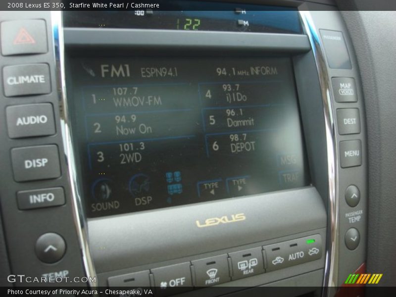 Starfire White Pearl / Cashmere 2008 Lexus ES 350