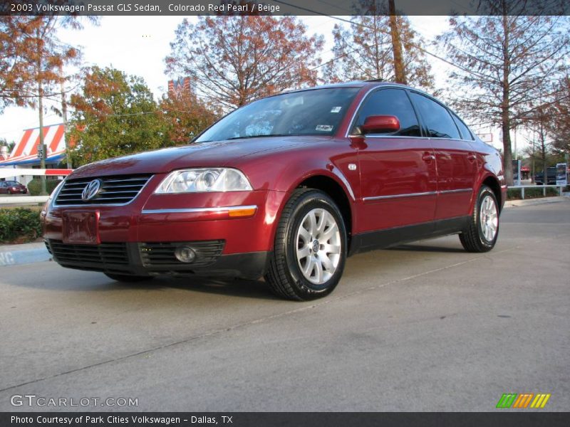 Colorado Red Pearl / Beige 2003 Volkswagen Passat GLS Sedan